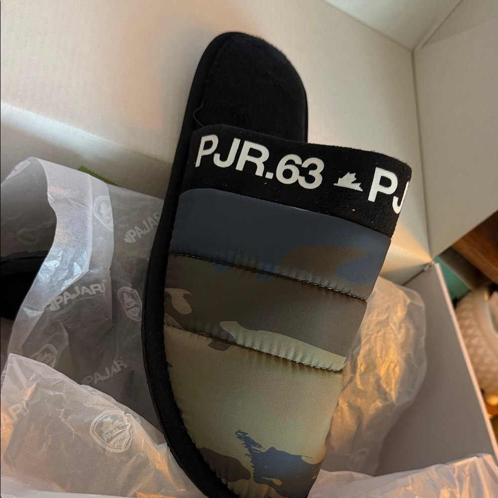 Pajar PJR.63 Black & Olive Camo Quilted Slide